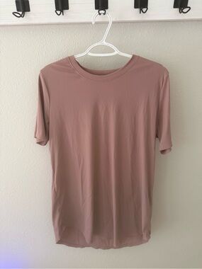 ZYIA Women's Short Sleeve Crew Tee in Dusty Mauve